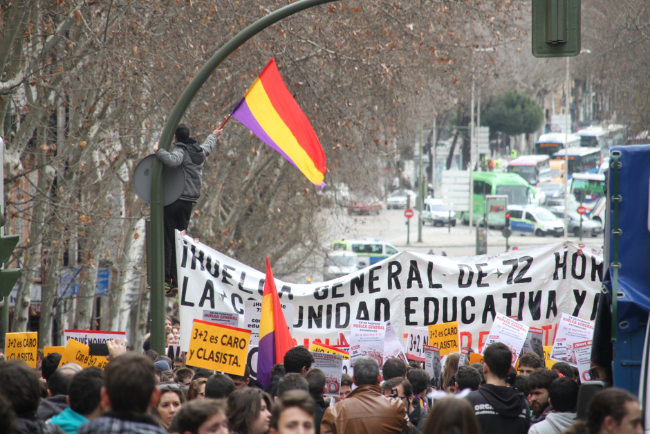 Manifestacin de estudiantes contra la reforma de grados universitarios, Madrid #Noal3mas2