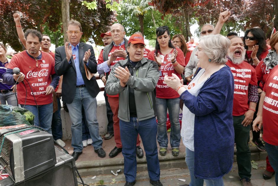 Concentracin en apoyo a Jose Manuel Galn el da de su juicio