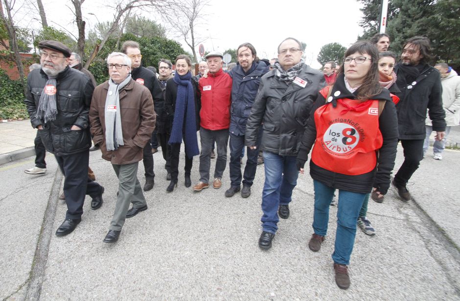 Juicio a los 8 de Airbus, primer da, manifestacion en Getafe y entrada al juicio