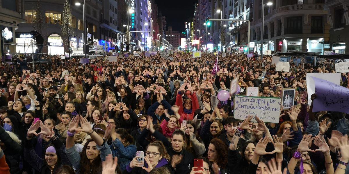 Manifestacion 8M, Da Internacional de la Mujer Trabajadora, Madrid 2019