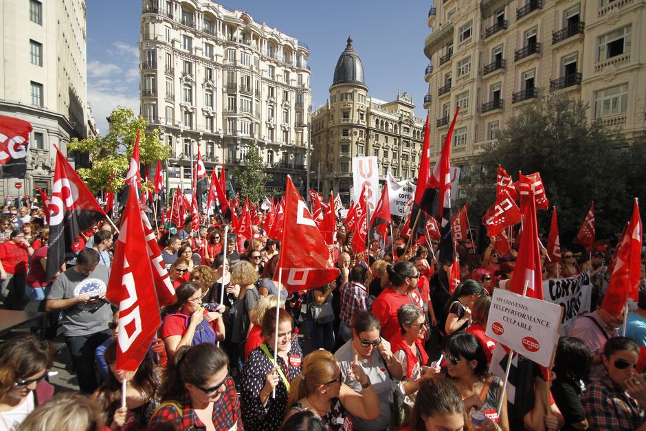 Manifestacin del sector de Contact Center por un convenio justo