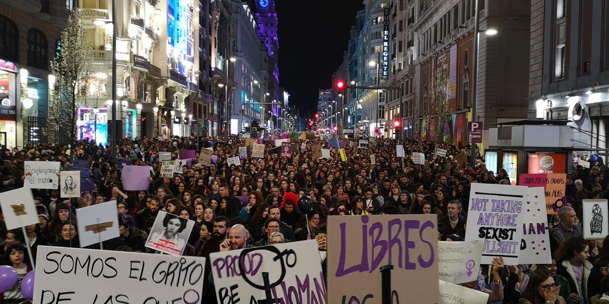 Manifestacion 8M, Da Internacional de la Mujer Trabajadora, Madrid 2019