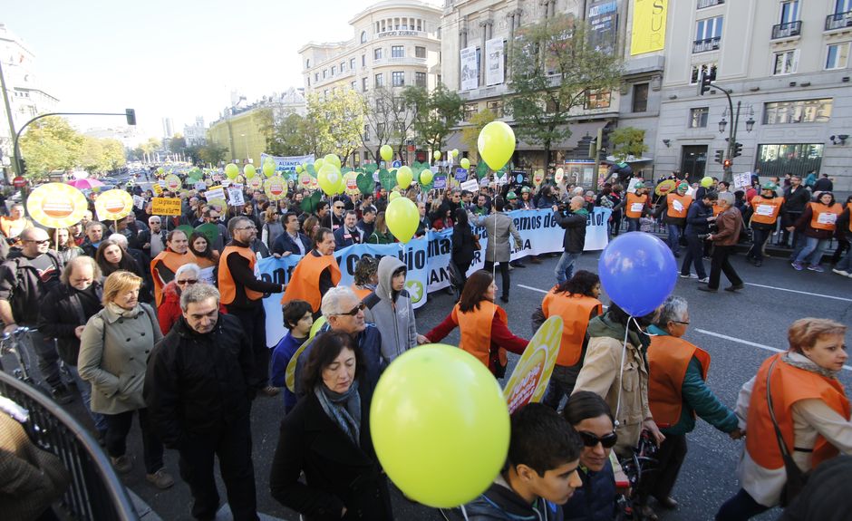 Marcha por el Clima "Frente al cambio climtico, cambiemos de modelo" Madrid 29-11-2015