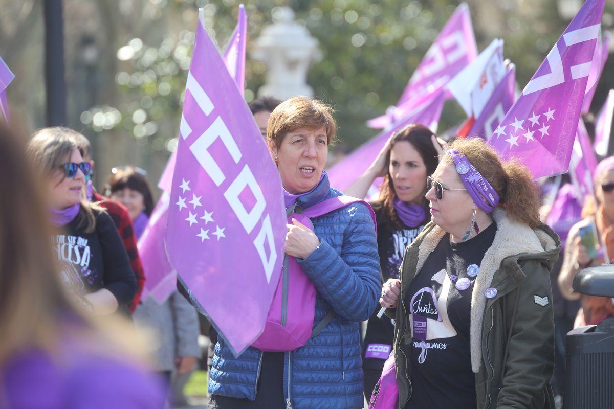 8M Da Internacional de la Mujer Trabajadora, concentracin en Cibeles