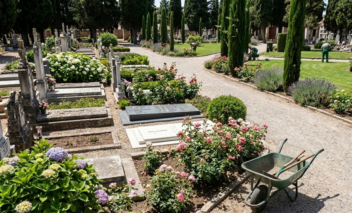 Cementerio público en Madrid