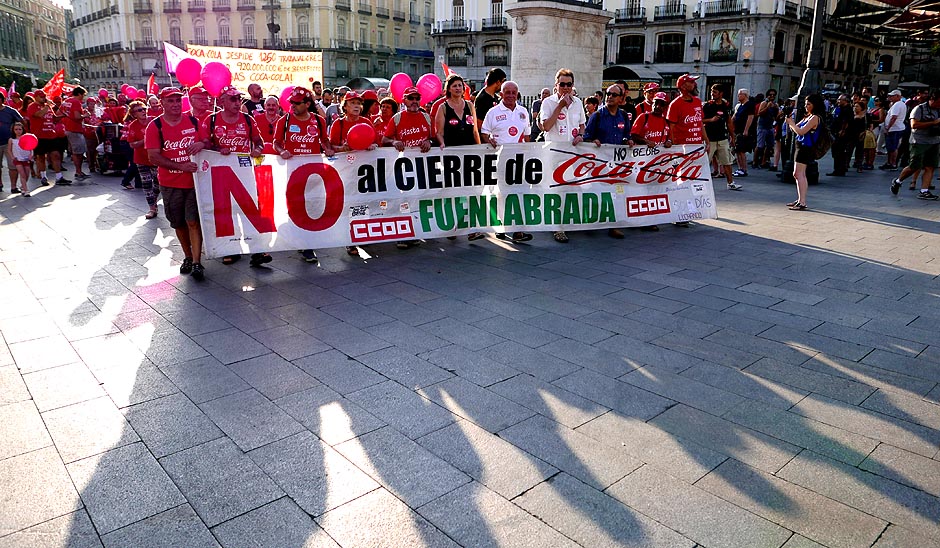 Manifestacin trabajadores de Airbs y Coca Cola