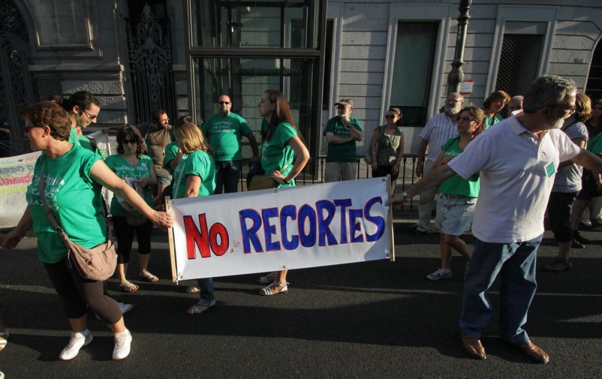 Manifestacion contra los recortes educativos en Madrid