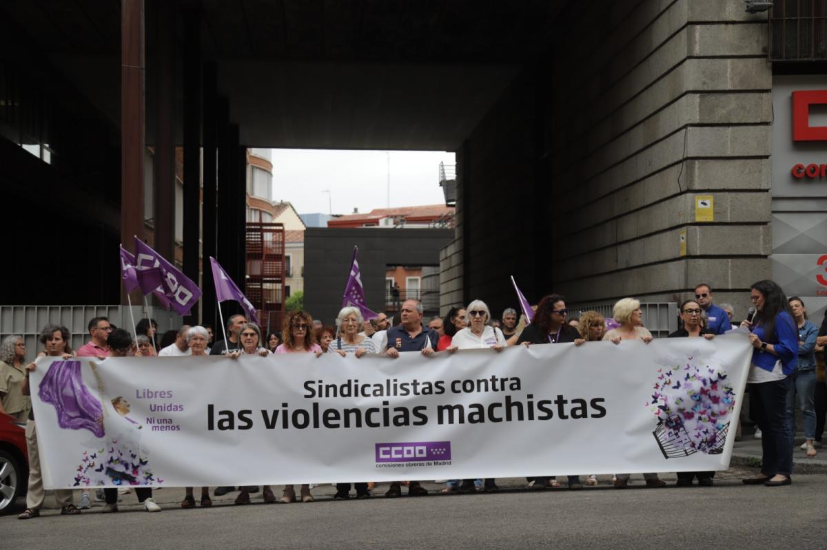CCOO de Madrid nos concentramos contra la violencia machista tras el ltimo asesinato confirmado en Mlaga