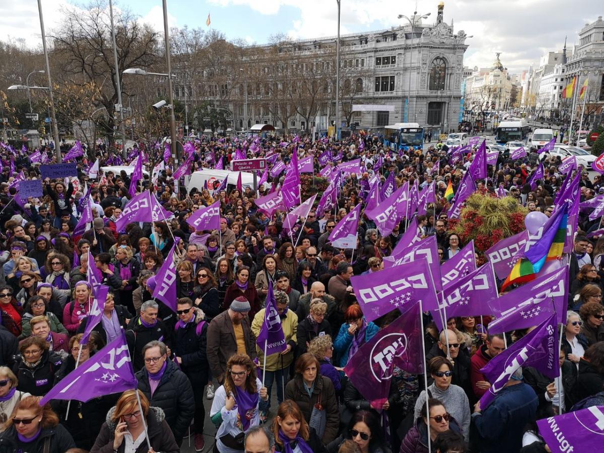 8M Da Internacional de la Mujer Trabajadora, concentracin en Cibeles