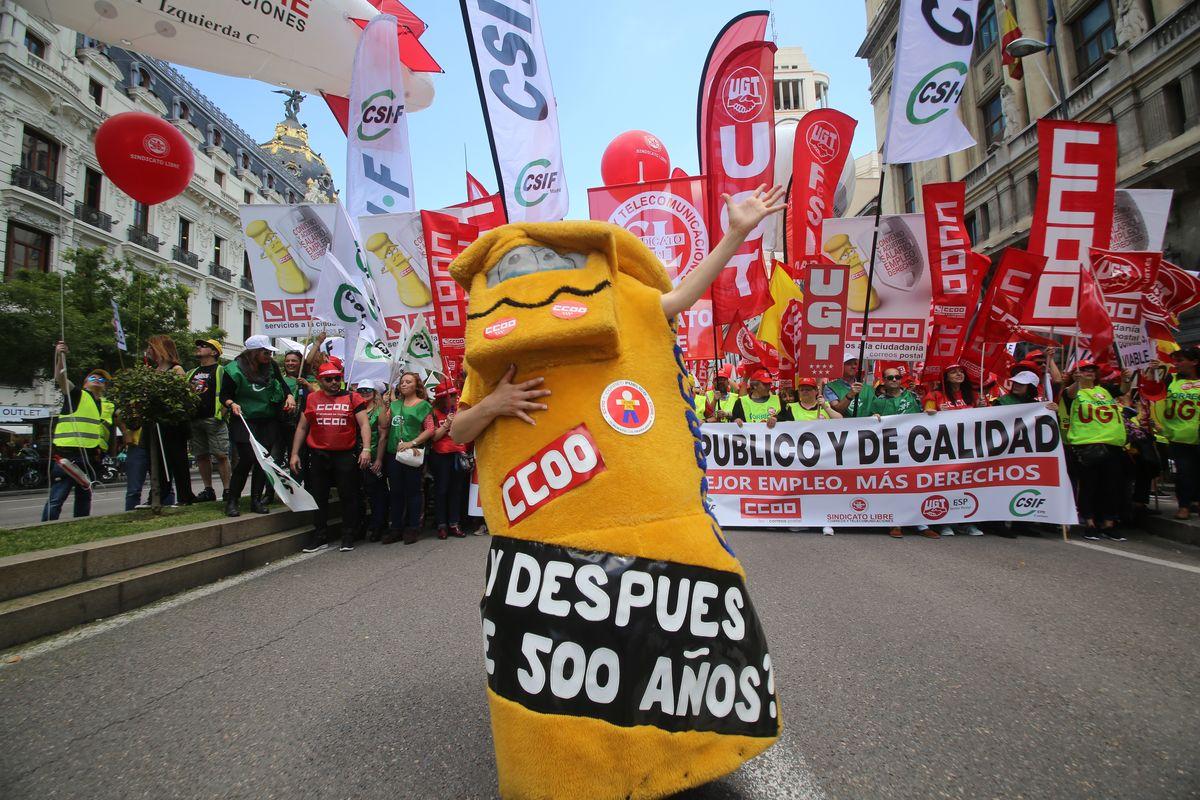 Manifestacion de la plantilla de Correos en Madrid