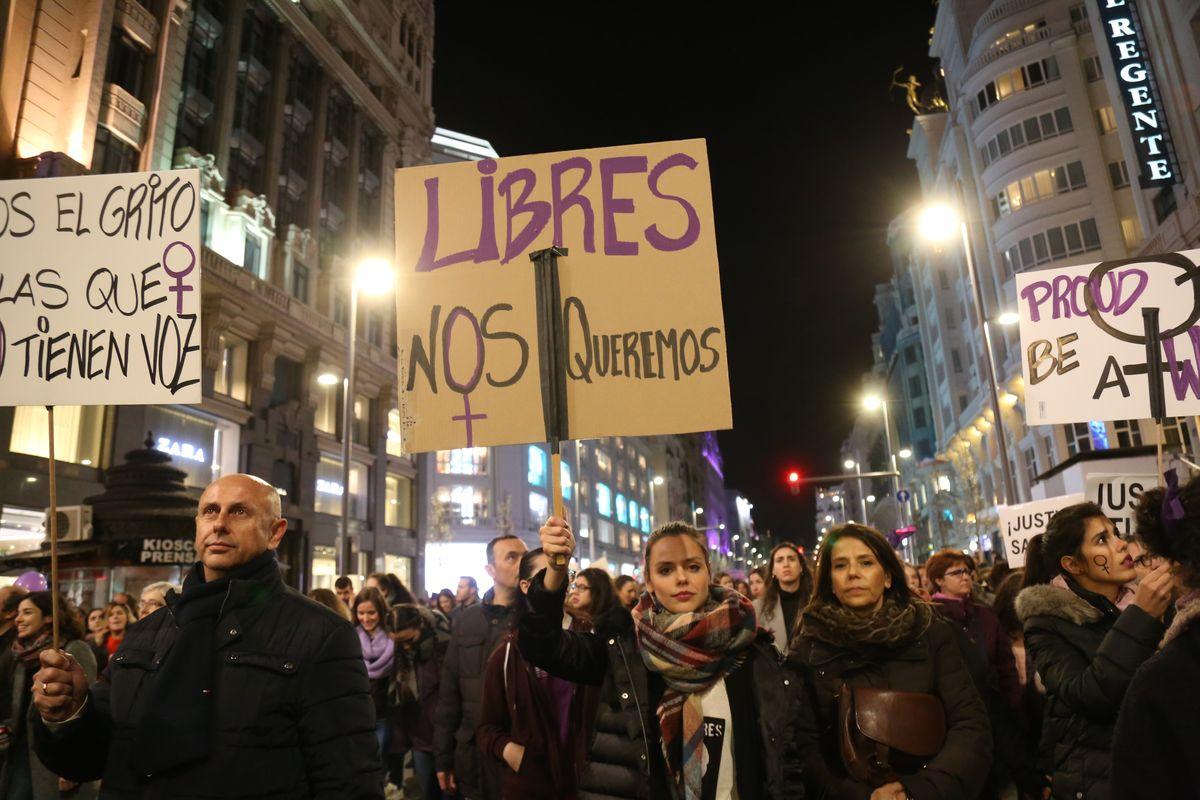 Manifestacion 8M, Da Internacional de la Mujer Trabajadora, Madrid 2019