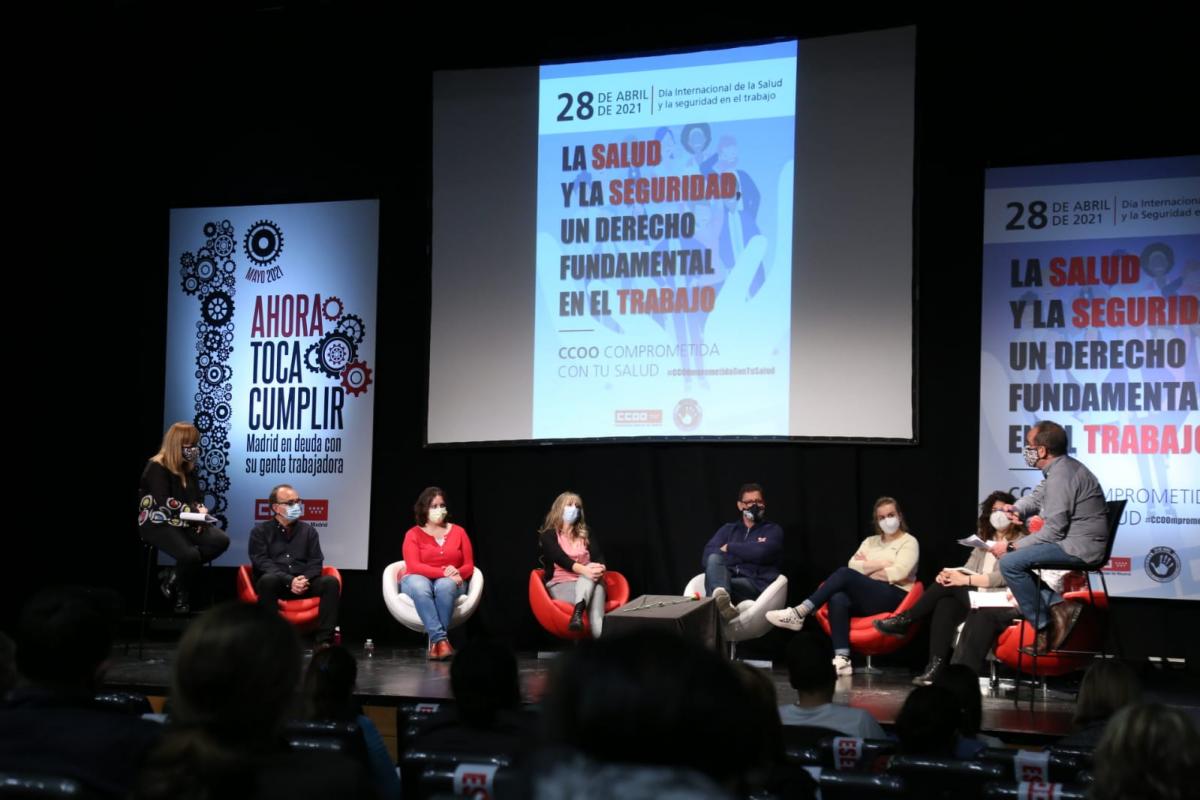 Asamblea en el Auditorio Marcelino Camacho