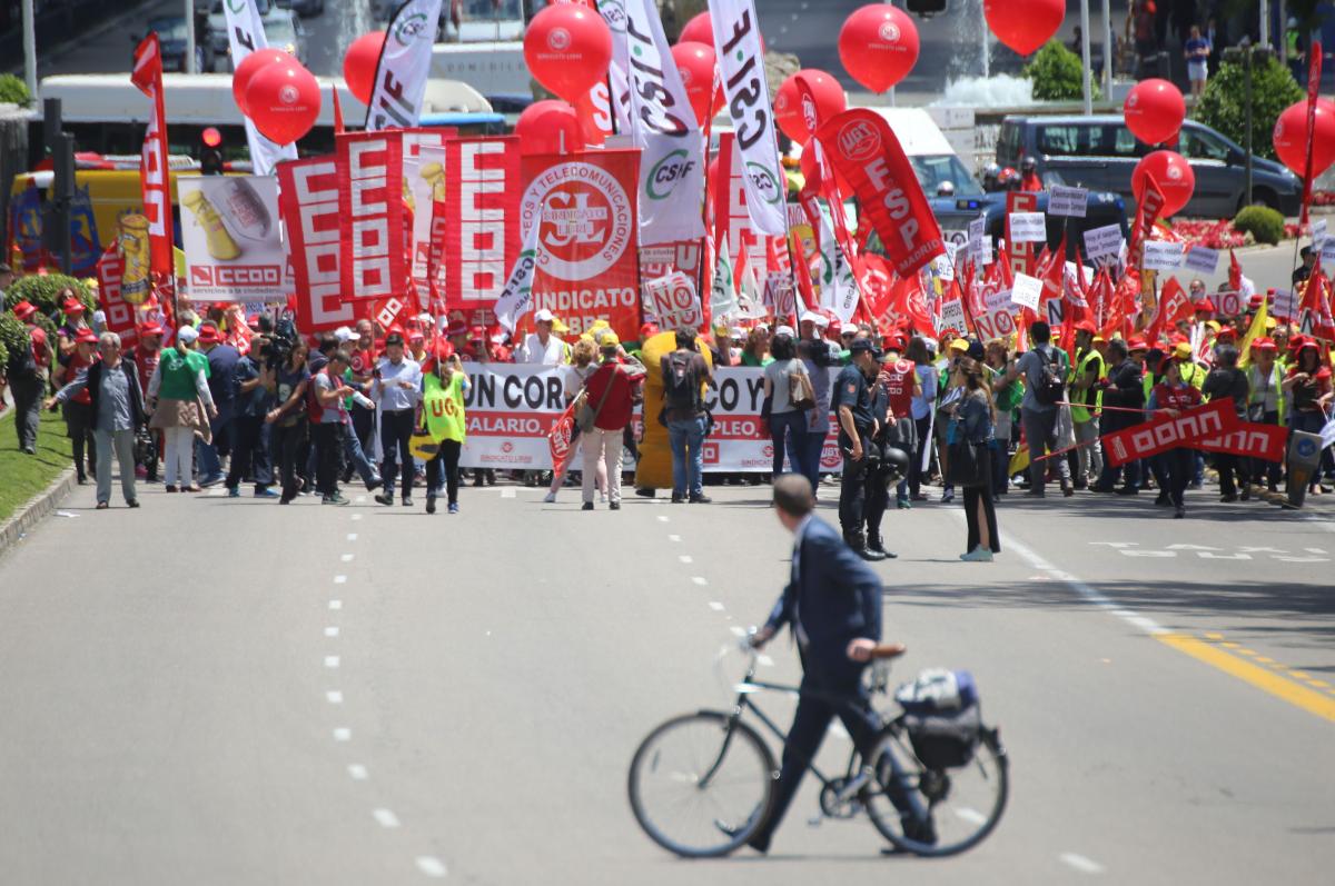 Manifestacin de la plantilla de Correos en Madrid el pasado mes de junio