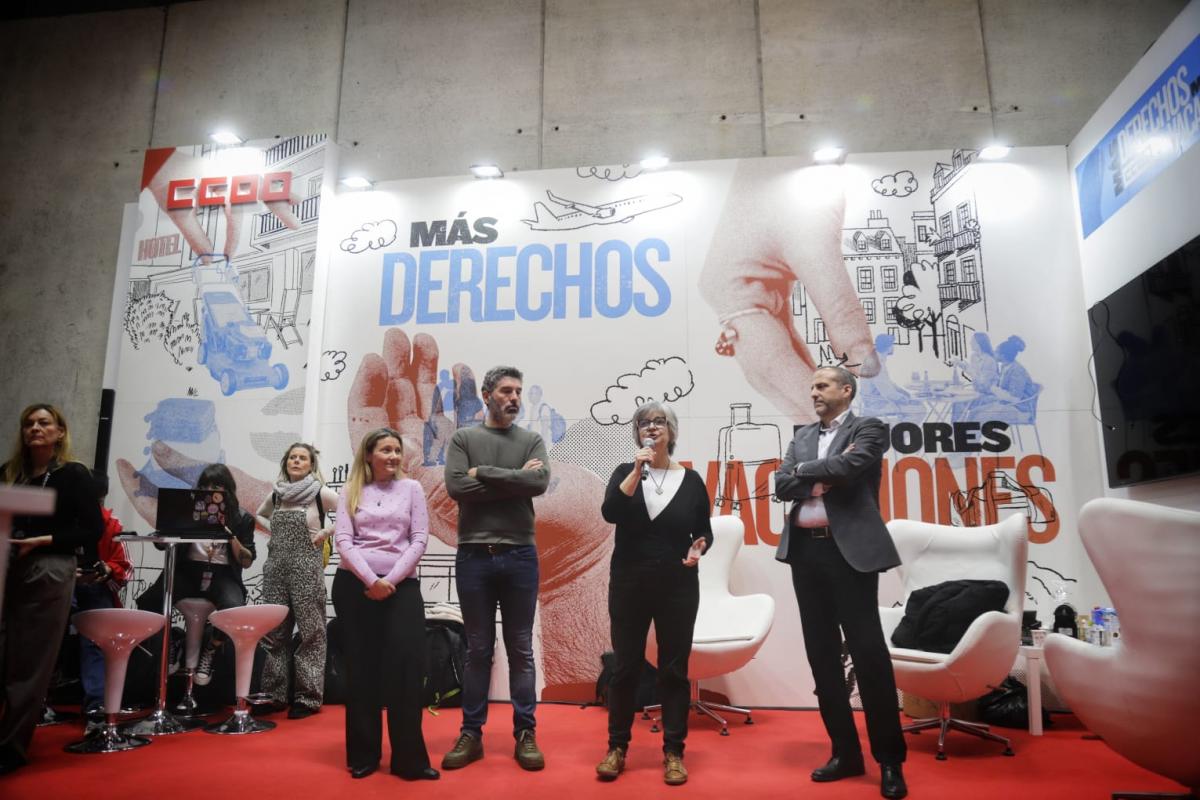 Paloma López participa en la inauguración del stand de CCOO en Fitur 2026