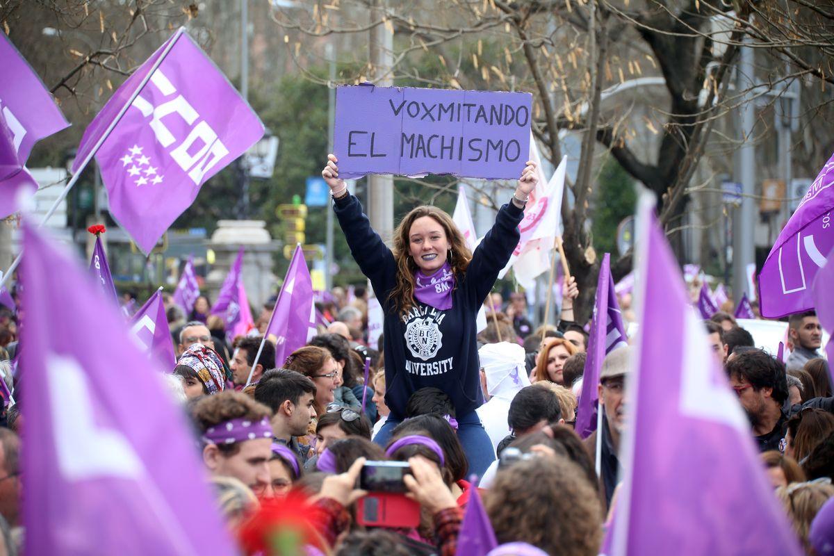 8M Da Internacional de la Mujer Trabajadora, concentracin en Cibeles