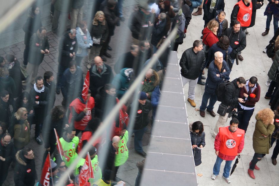 Manifestacin en Getafe apoyo a los 8 de Airbus. Foto de Oscar J. Orgueta