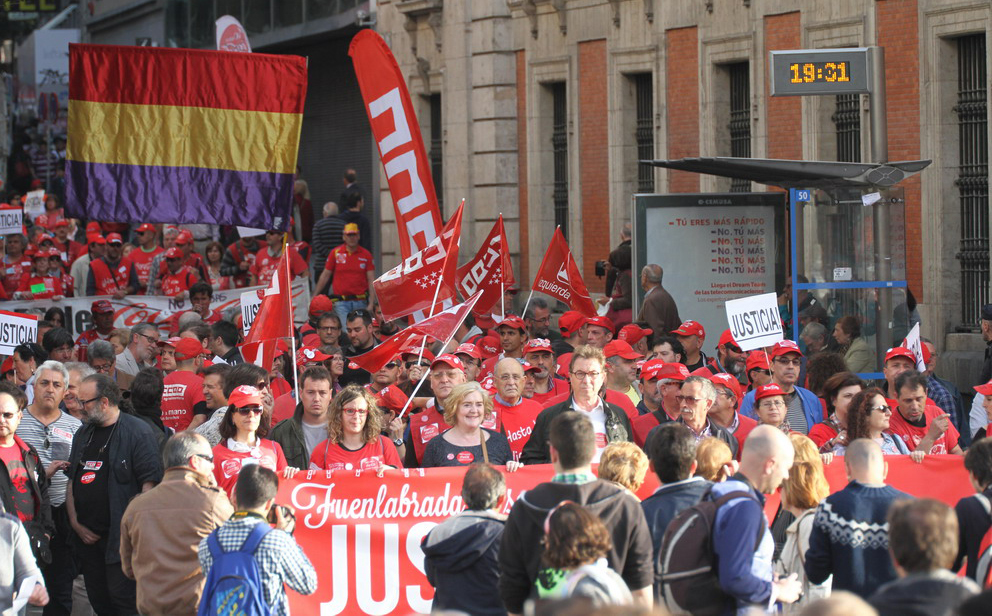 Manifestacin de trabajadores de CocaCola por Justicia en el Tribunal Supremo