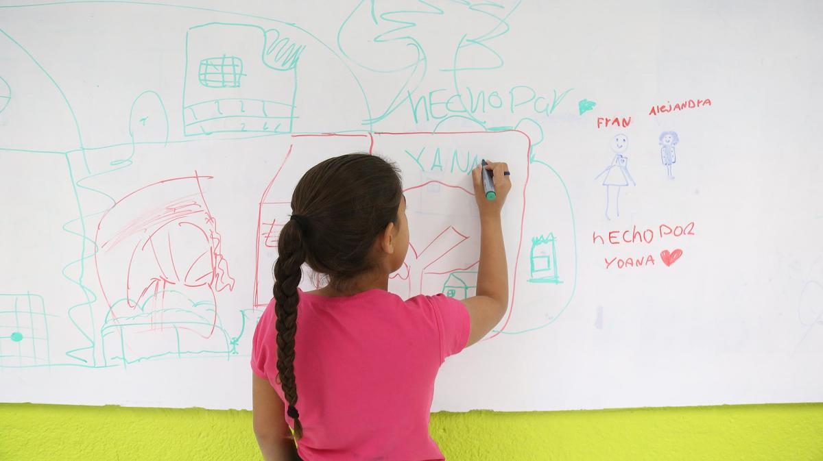 Una alumna de un colegio pblico de Madrid