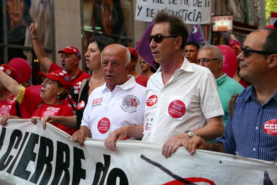 Manifestacin trabajadores de Airbs y Coca Cola