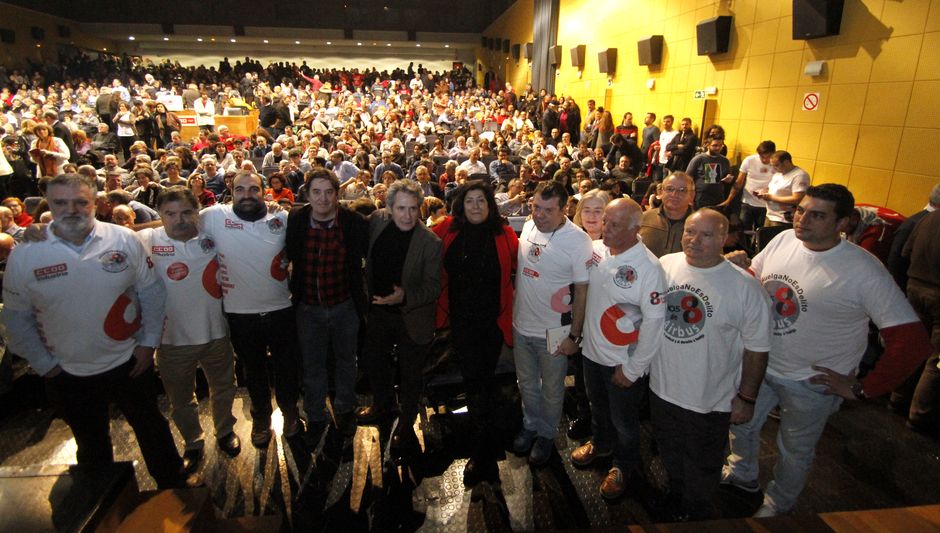 Acto en defensa del derecho de huelga, 19 enero 2016