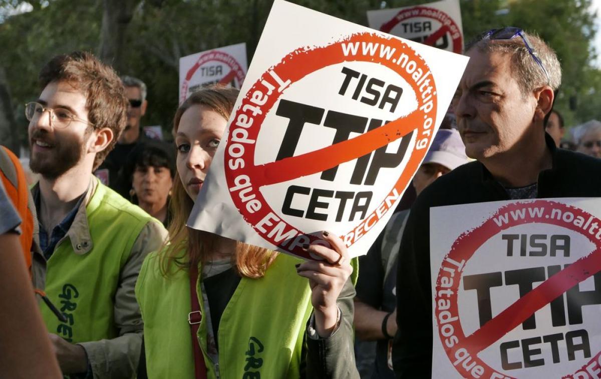 Manifestacin contra el CETA en Madrid