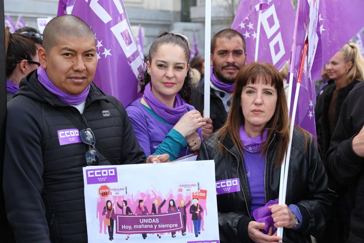 8M Da Internacional de la Mujer Trabajadora, concentracin en Cibeles