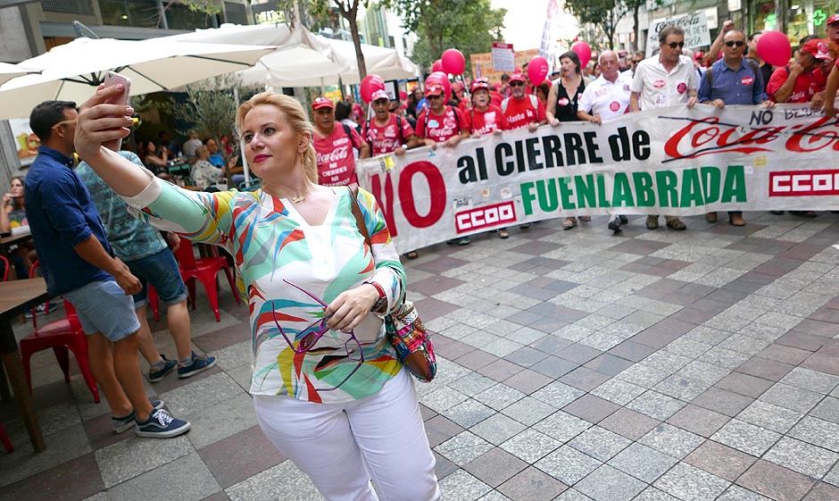 Manifestacin trabajadores de Airbs y Coca Cola