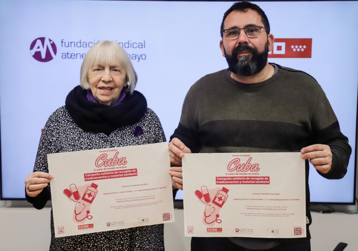 Donativo para la campaña “Desde el trabajo a Cuba: el valor de tender la mano”.