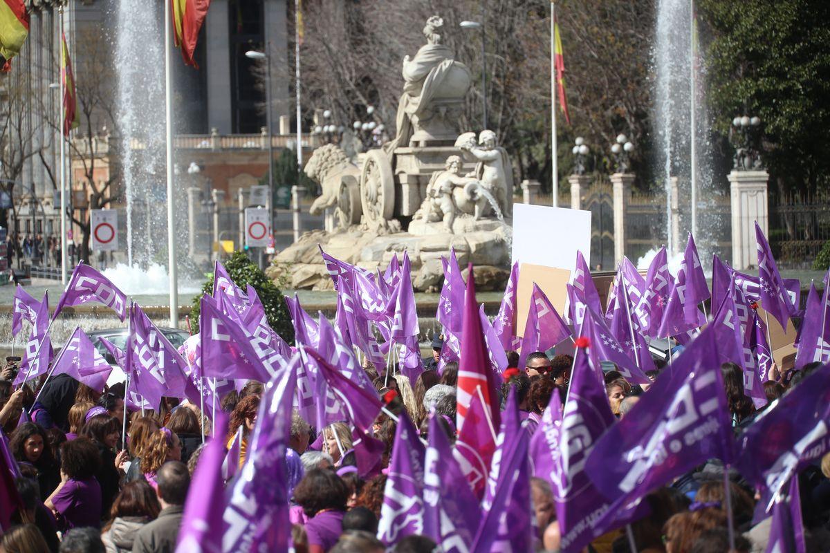 8M Da Internacional de la Mujer Trabajadora, concentracin en Cibeles