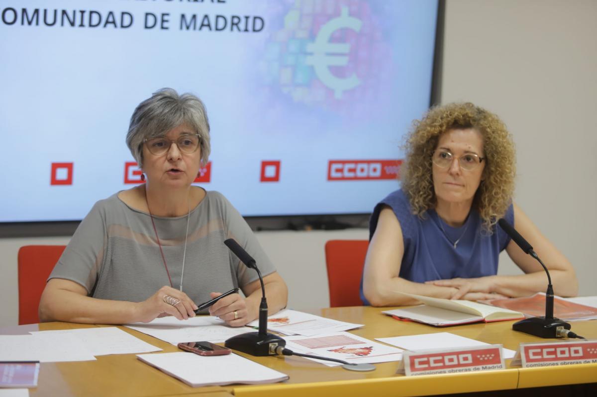 Paloma Lpez y Paloma Vega en la presentacin del informe.