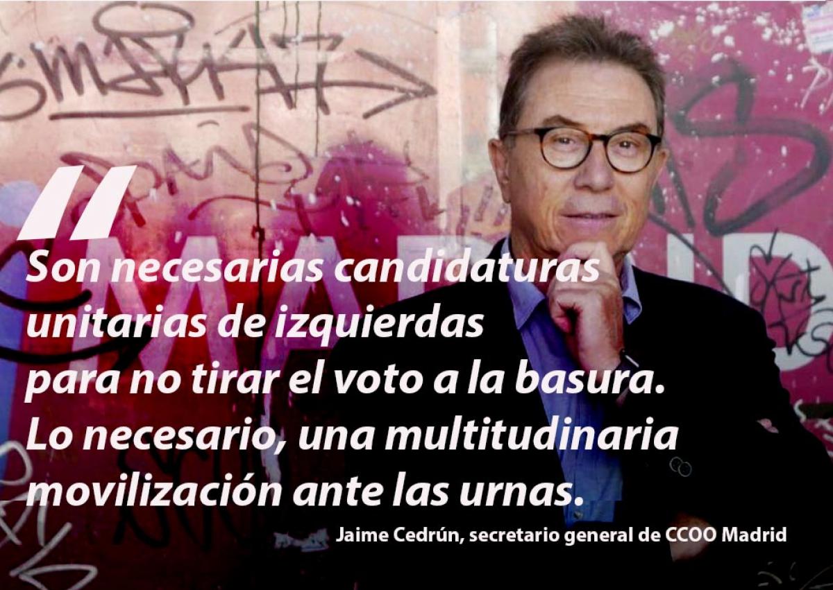 Jaime Cedrn, secretario general de CCOO Madrid