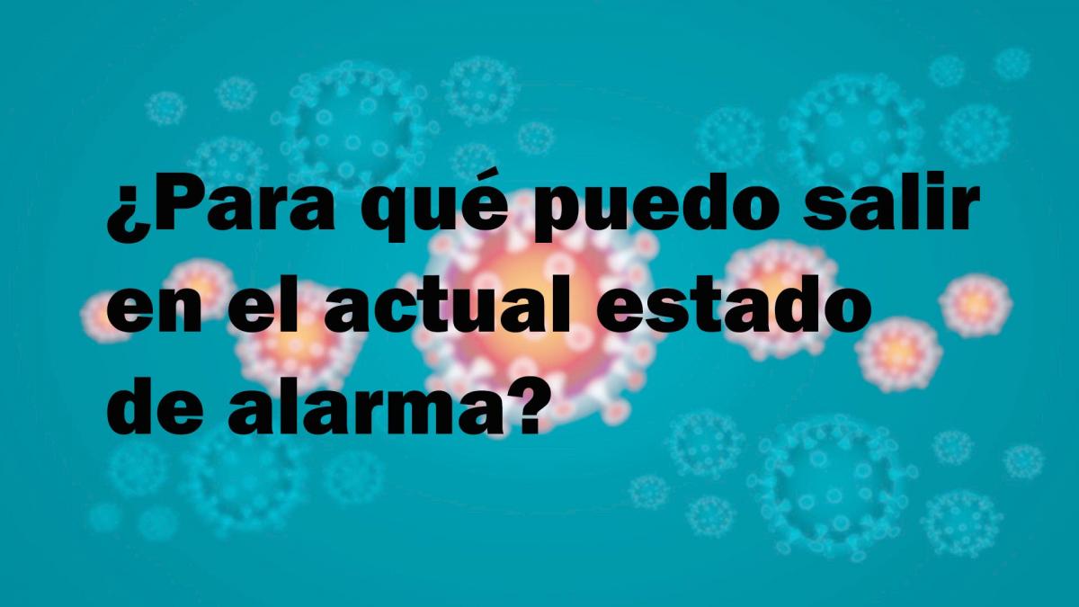 Para qu puedo salir en el actual estado de alarma?