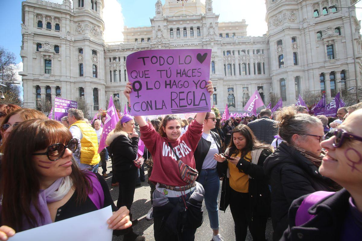 8M Da Internacional de la Mujer Trabajadora, concentracin en Cibeles