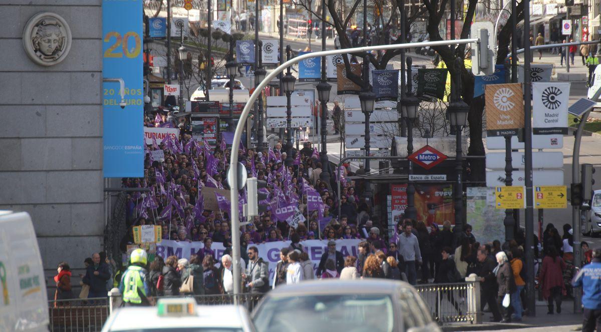 8M Da Internacional de la Mujer Trabajadora, concentracin en Cibeles