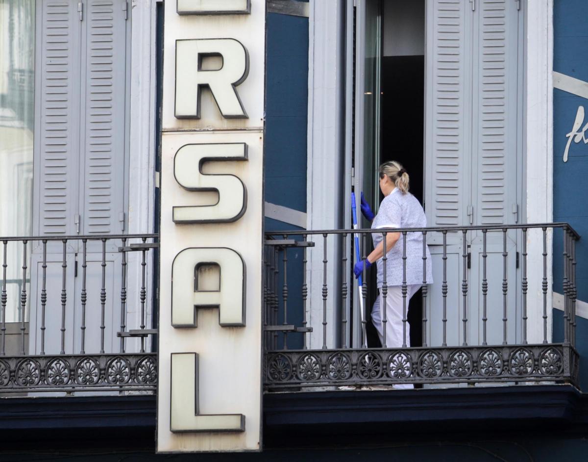 Trabajadora en un hotel de Madrid