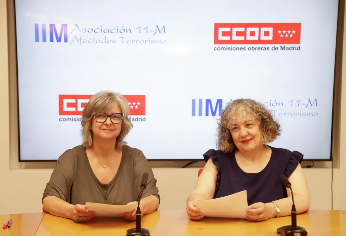 CCOO de Madrid renueva su convenio de colaboración con la Asociación 11-M Afectados del Terrorismo
