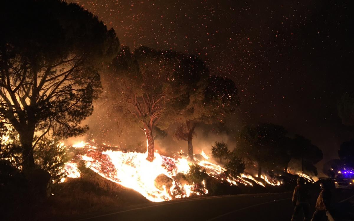 Incendio en Madrid