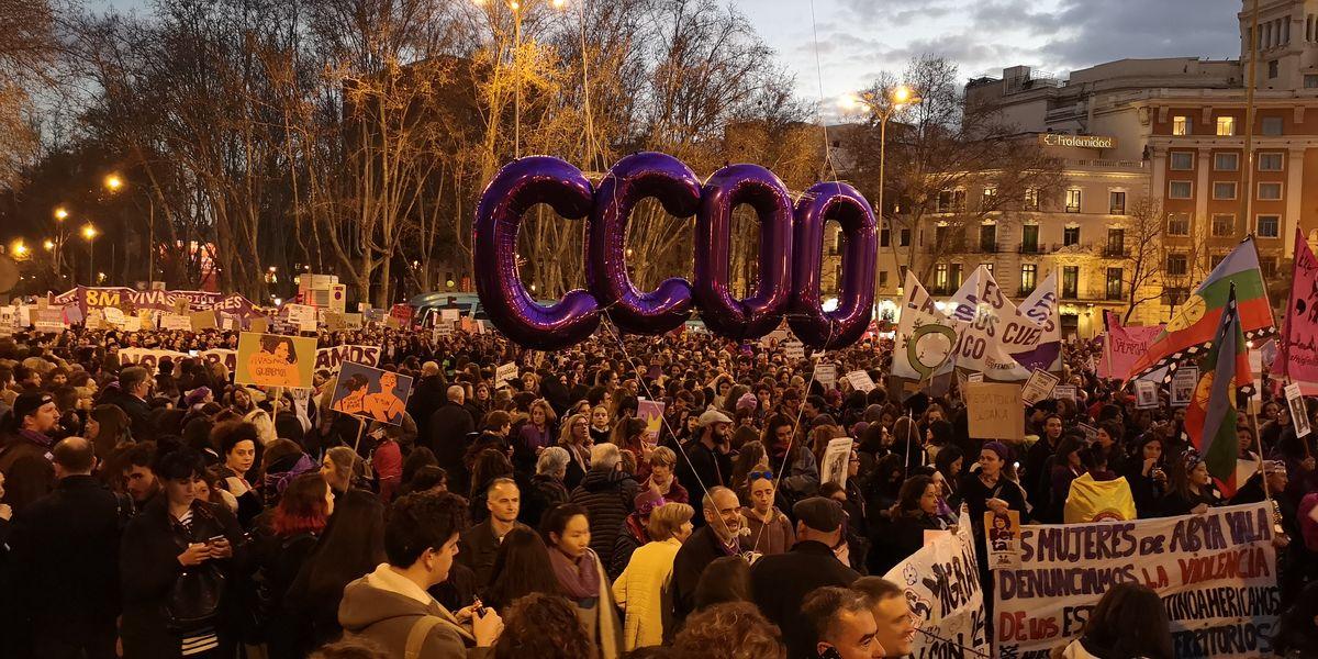 Manifestacion 8M, Da Internacional de la Mujer Trabajadora, Madrid 2019