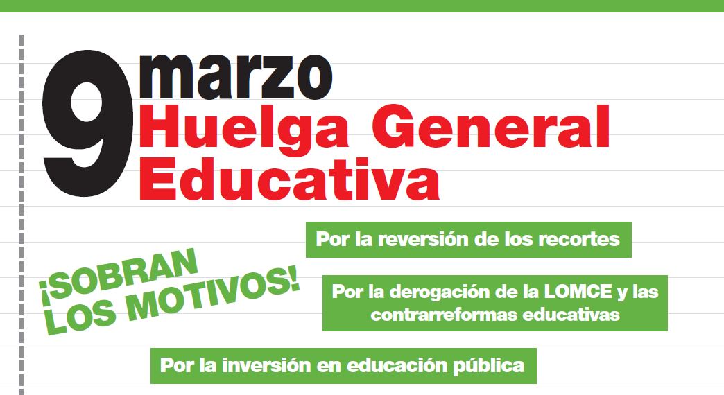 La comunidad educativa inundar de movilizaciones la Comunidad de Madrid el da 9 de marzo