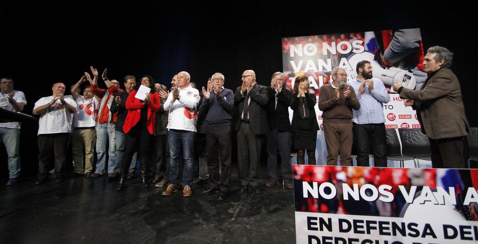 Acto en defensa del derecho de huelga, 19 enero 2016