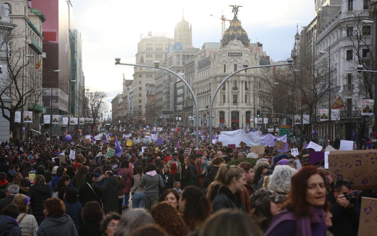 Manifestacion 8M 2020 en Madrid