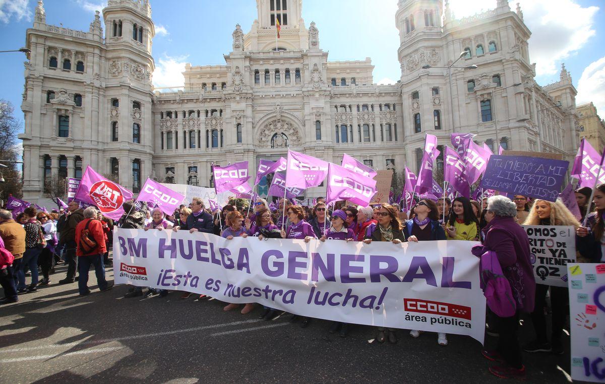 8M Da Internacional de la Mujer Trabajadora, concentracin en Cibeles