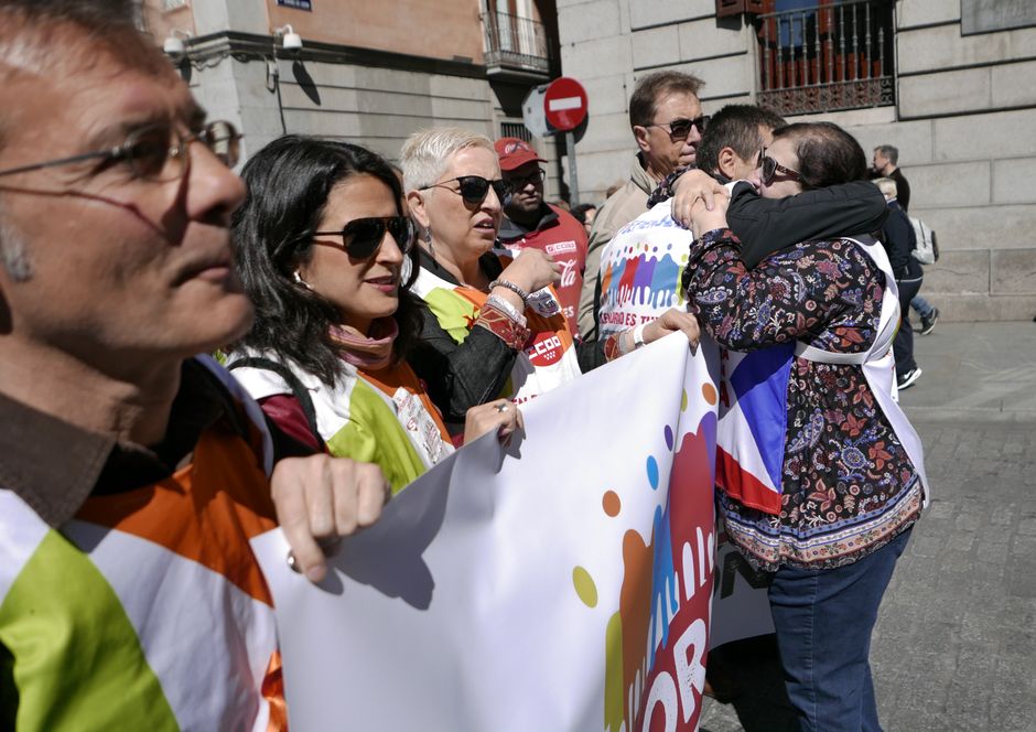 Manifestacin de ex trabajadores de Telemadrid 9/4/2016