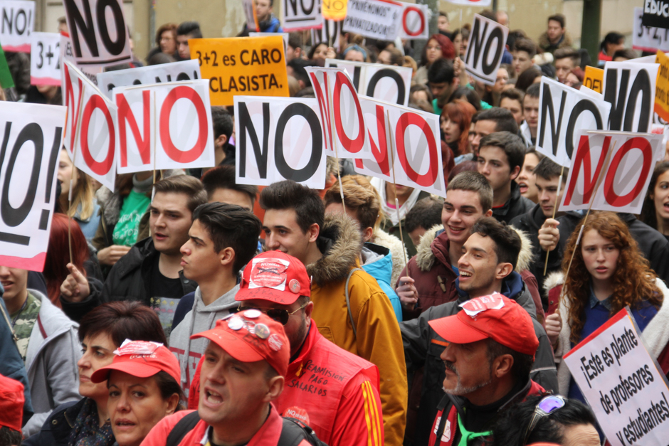 Manifestacin de estudiantes contra la reforma de grados universitarios, Madrid #Noal3mas2