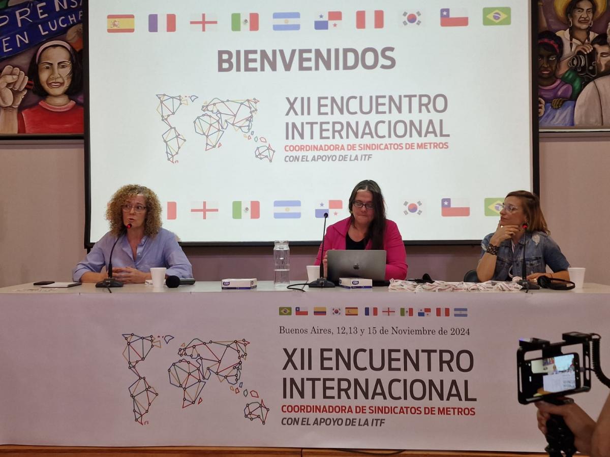 Paloma Vega interviene en XV Encuentro Internacional de la Coordinadora de Sindicatos de Metros en Buenos Aires