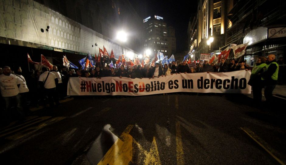 Manifestacin Huelga No Es Delito, por la amnista de trabajadores/as represaliados/as