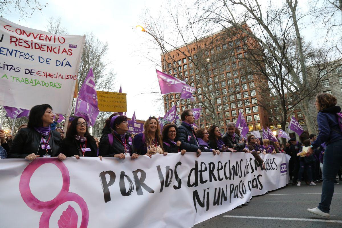 Manifestacion 8M, Da Internacional de la Mujer Trabajadora, Madrid 2019