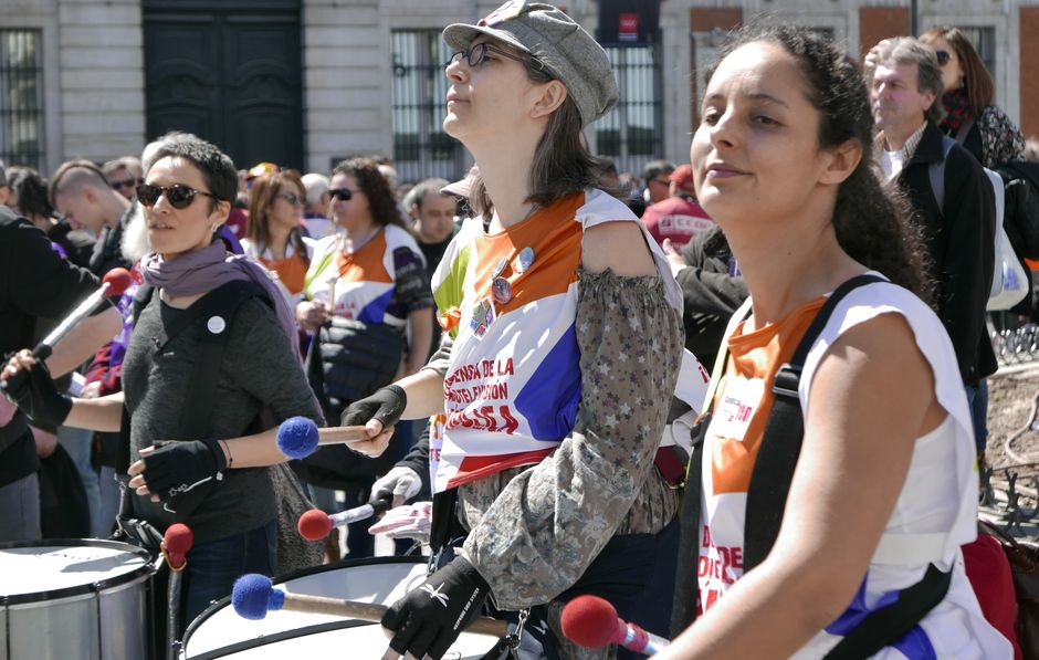 Manifestacin de ex trabajadores de Telemadrid 9/4/2016