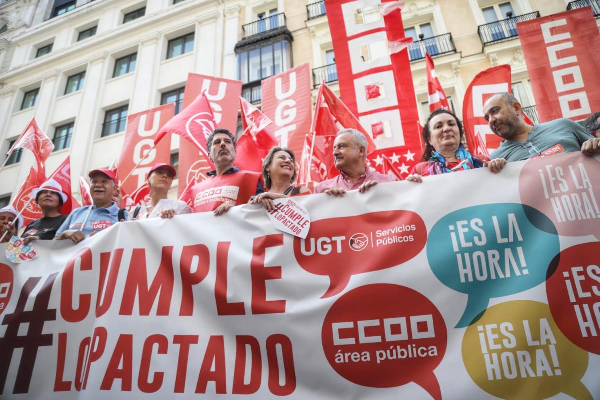 CCOO y UGT convocan movilizaciones ante los incumplimientos de la Administracin con las personas trabajadoras en el empleo pblico de nuestro pas