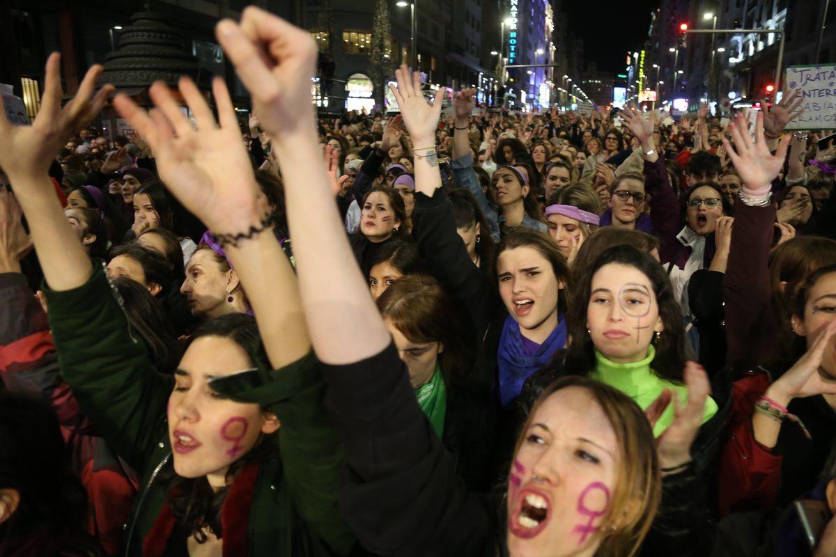 Manifestacion 8M, Da Internacional de la Mujer Trabajadora, Madrid 2019